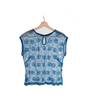 Load image into Gallery viewer, 70s Sheer Embroidered Top
