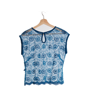 Load image into Gallery viewer, 70s Sheer Embroidered Top
