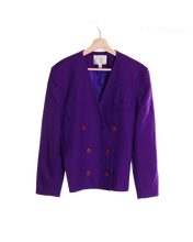 Load image into Gallery viewer, 90s/00s Purple Pure-Wool Blazer
