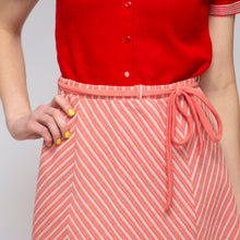 Load image into Gallery viewer, 70s Coral Striped Skirt
