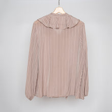 Load image into Gallery viewer, 70s Earth Toned Ruffle Neck Blouse
