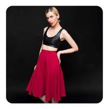 Load image into Gallery viewer, 70s Burgundy A-Line Skirt
